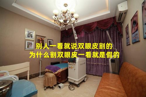 别人一看就说双眼皮割的 为什么割双眼皮一看就是假的